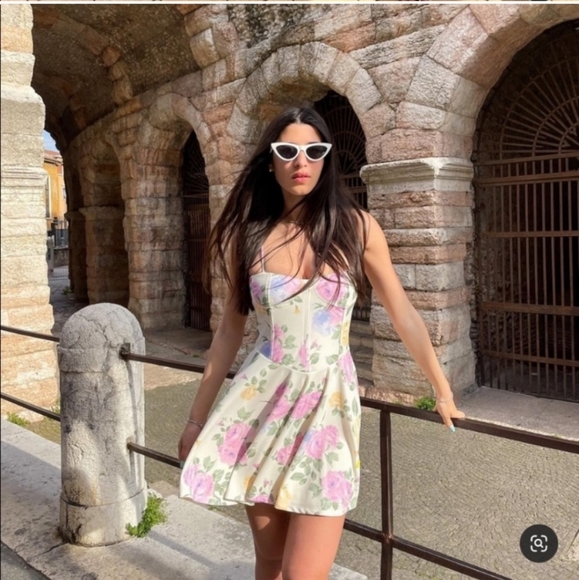 NWT ZARA *  Floral Corset Bustier Dress - Picture 7 of 12